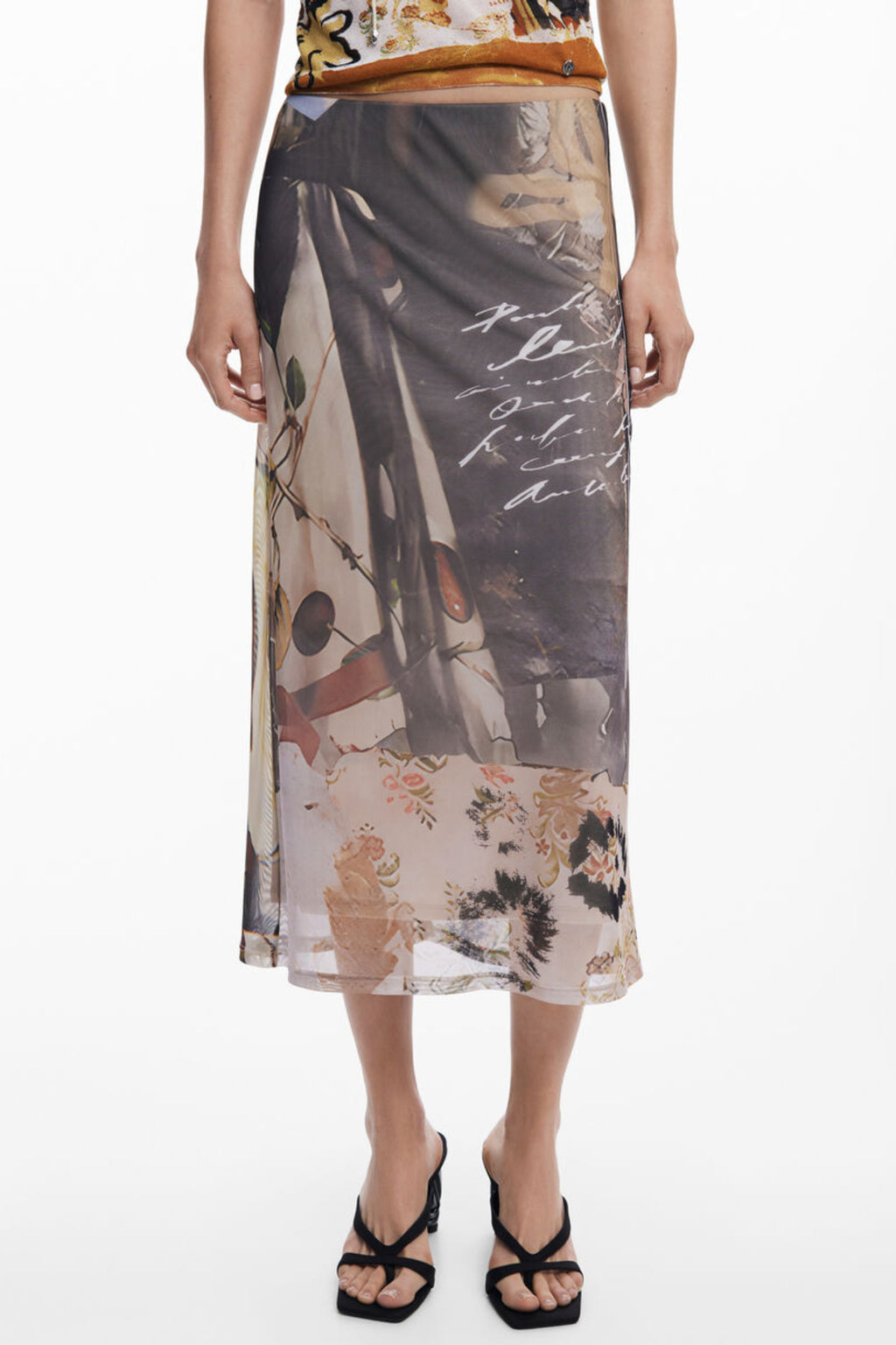 Gonna Desigual Beige 25WWFK05