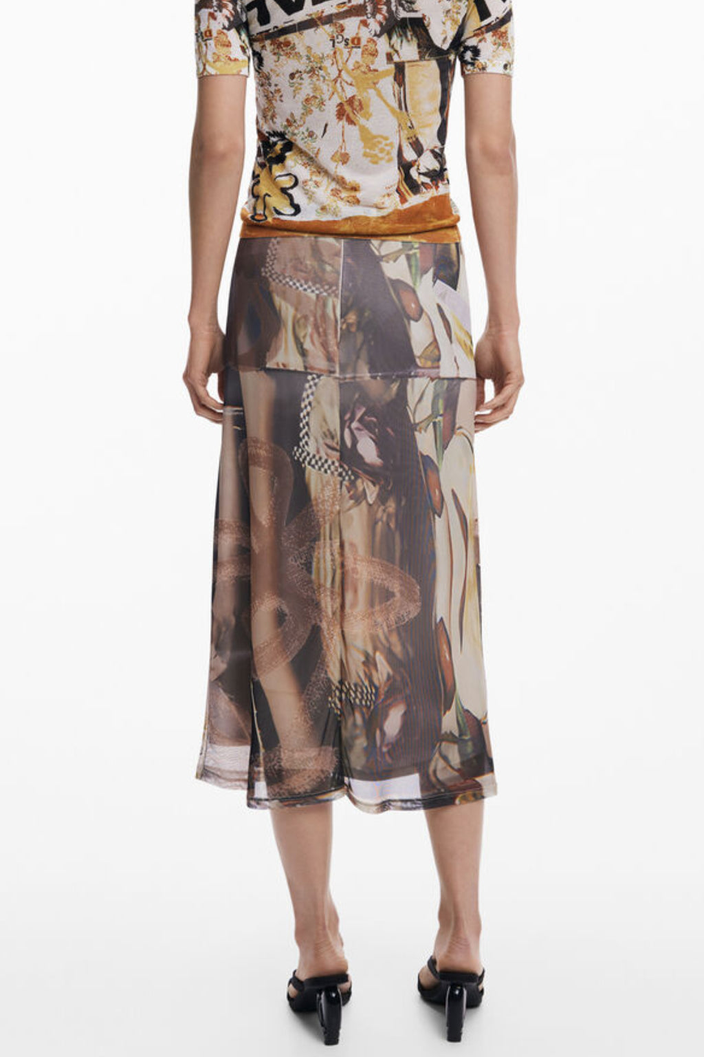 Gonna Desigual Beige 25WWFK05