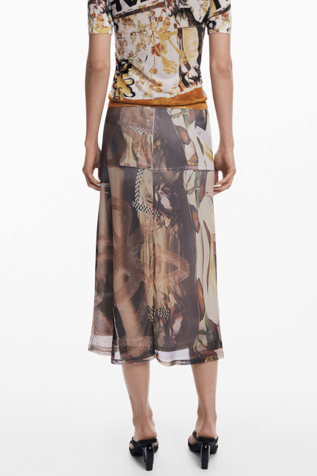 Gonna Desigual Beige 25WWFK05