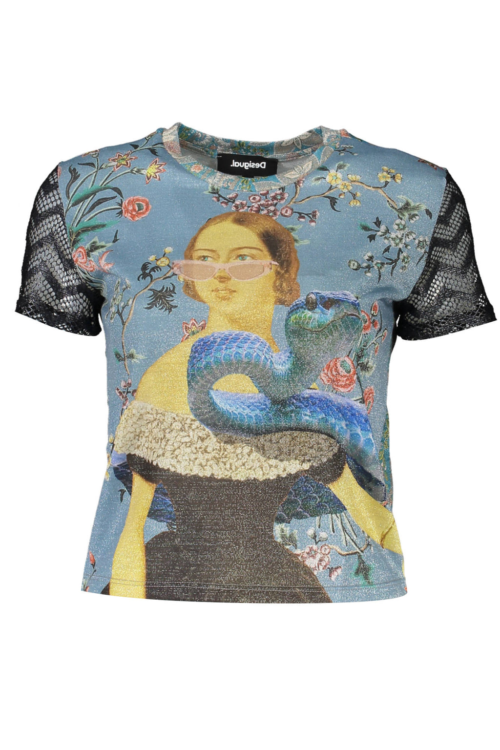 T-Shirt DESIGUAL Azzurro 23SWTKBA