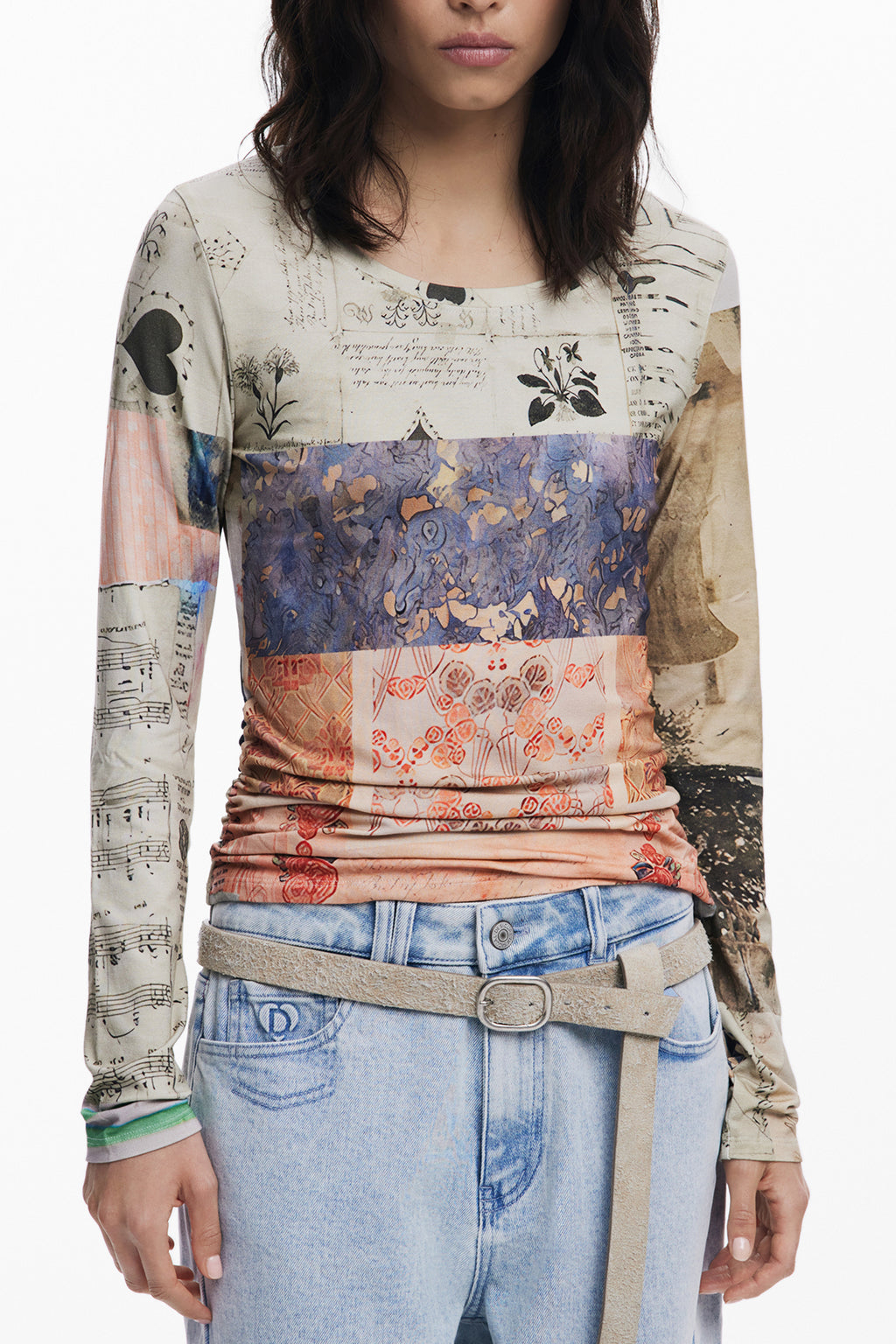 T-Shirt DESIGUAL Beige 25WWTK33