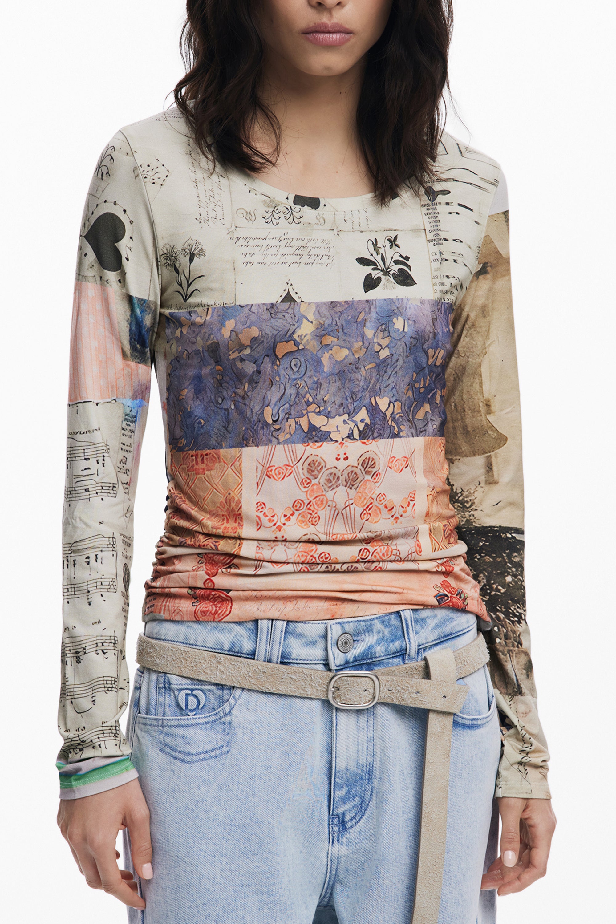 T-Shirt DESIGUAL Beige 25WWTK33