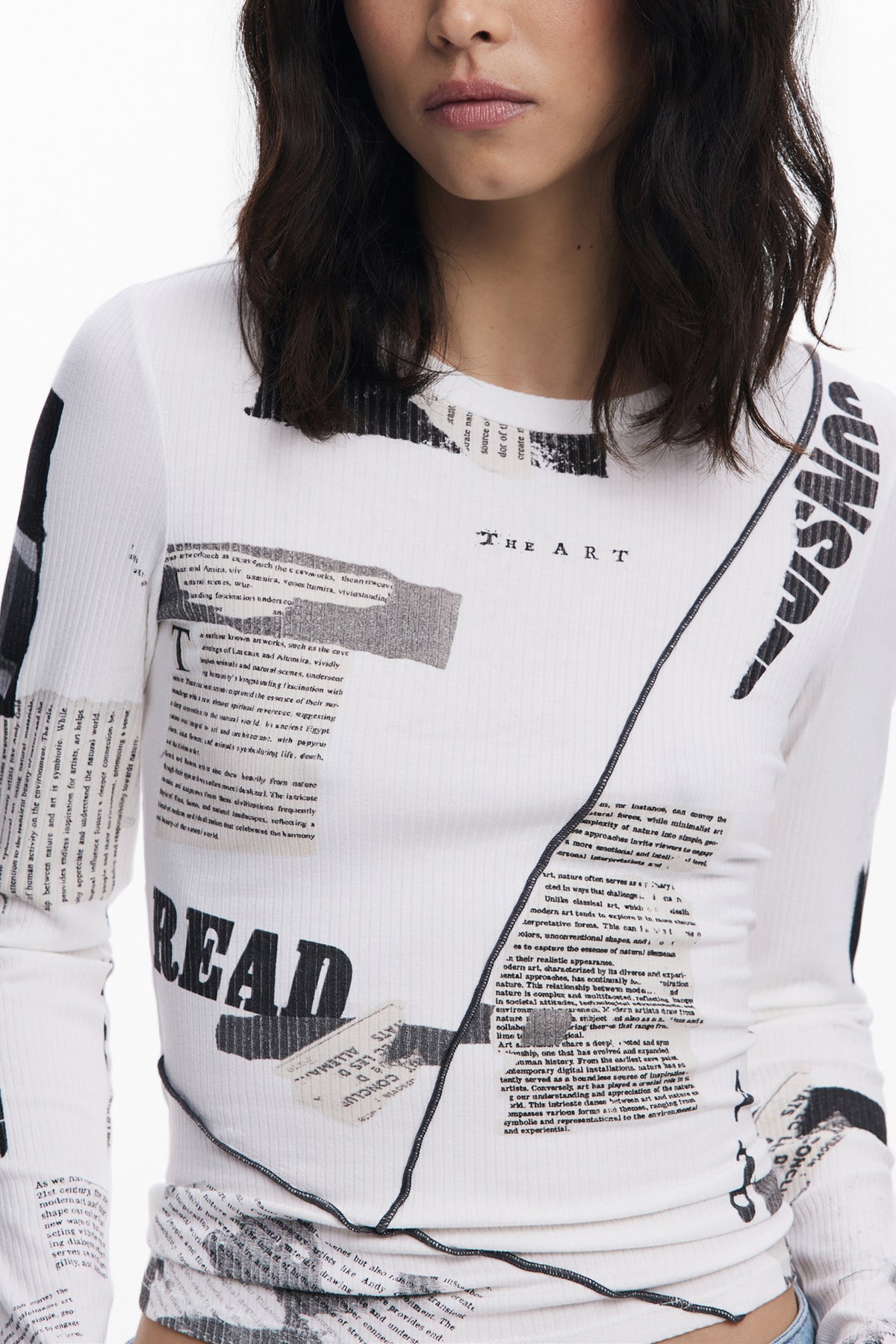 T-Shirt Desigual Bianco 25WWTK25