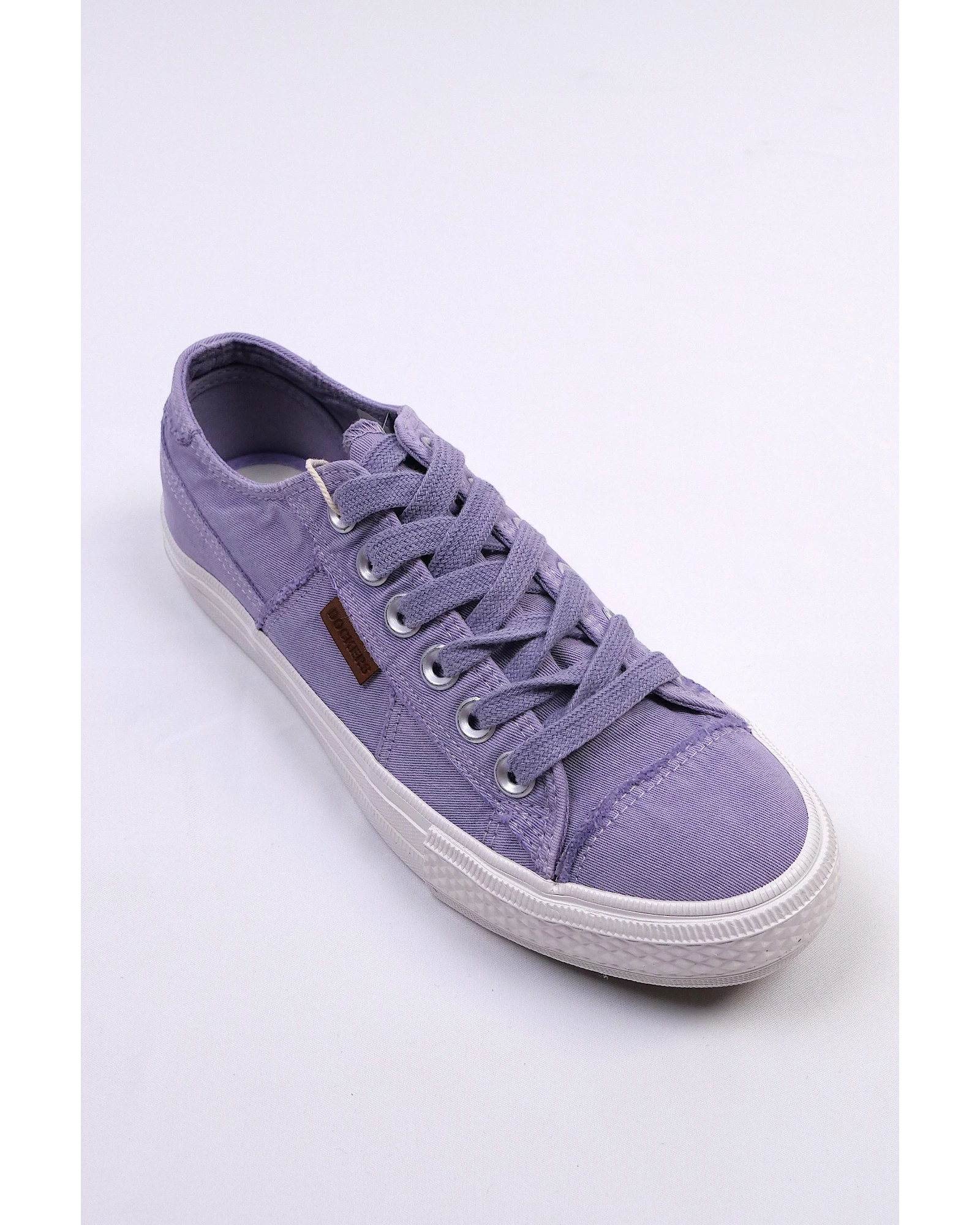 Sneakers Dockers by Gerli viola in tela con lacci e suola bianca, stile casual da donna.