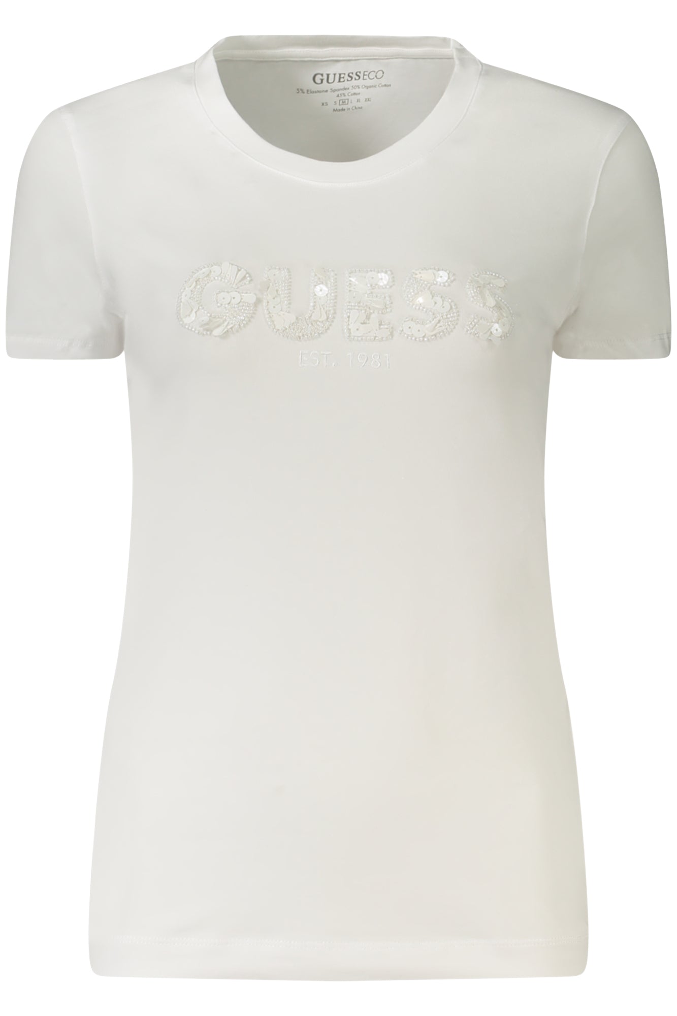 T-Shirt Guess Jeans Bianco W5GI17J1314