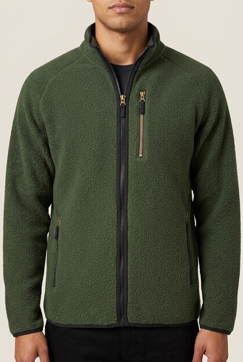 Felpa Pile U.S. GRAND Verde AU02828BORGO