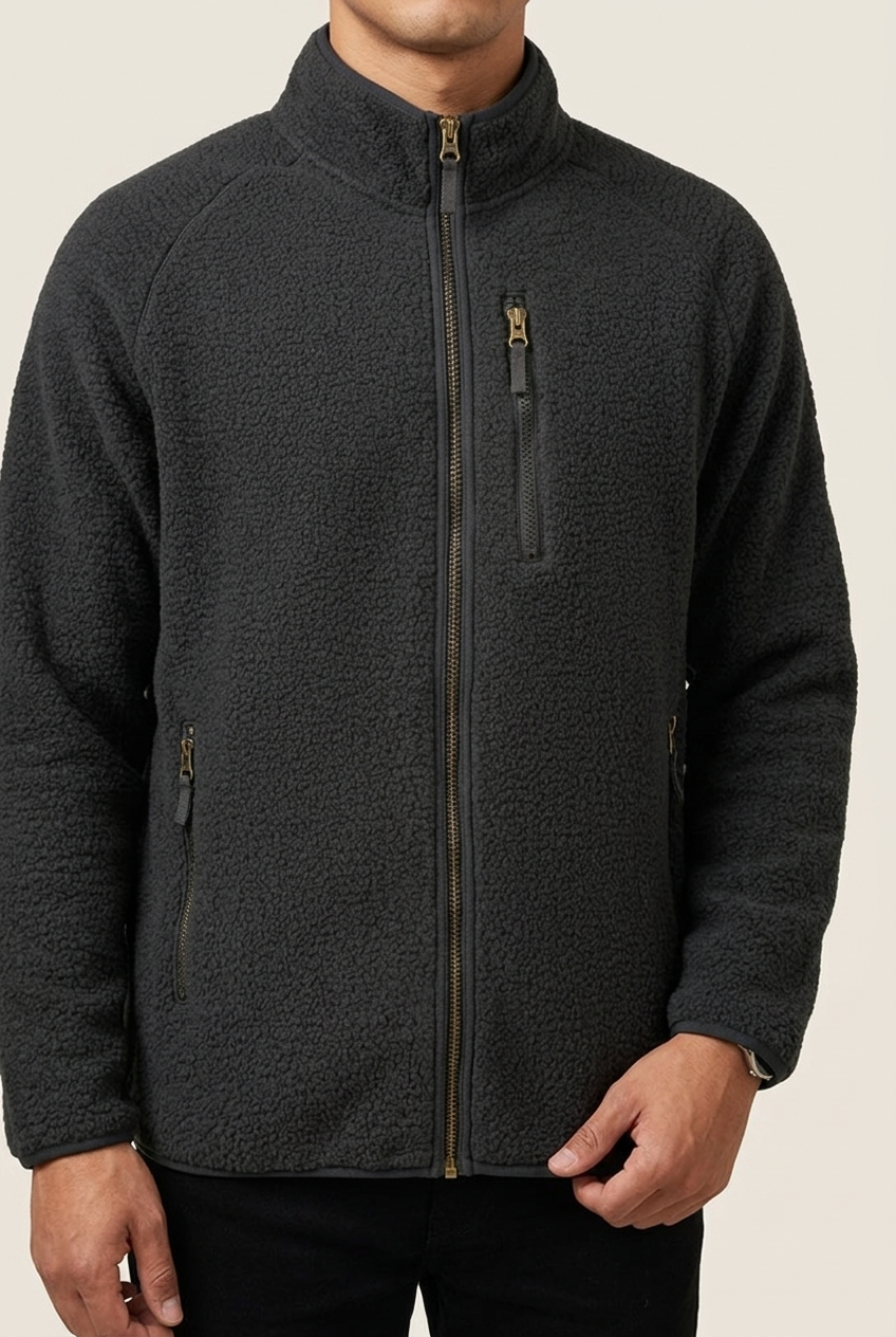 Felpa Pile U.S. GRAND Nero AU02828BORGO