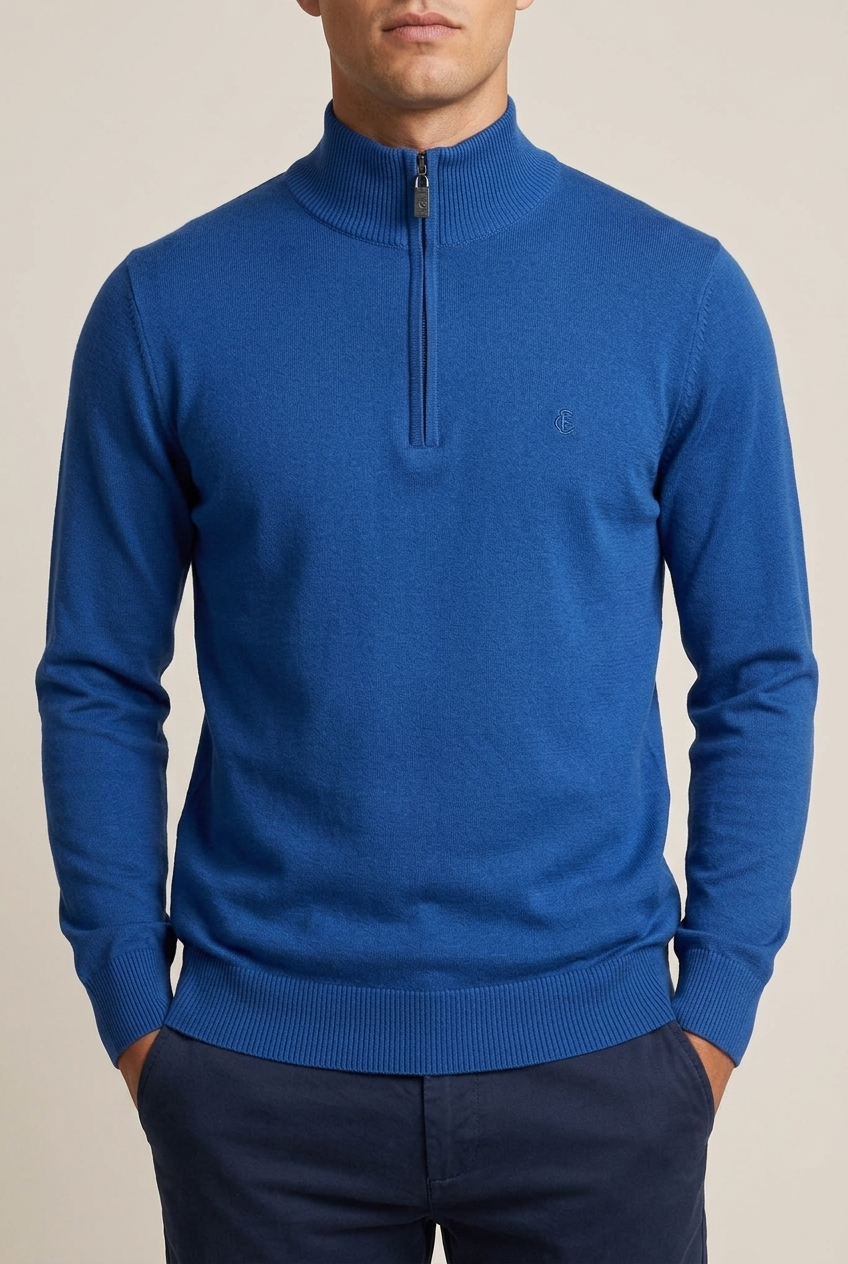 Maglia Zip COVERI MOVING Blu TR1722