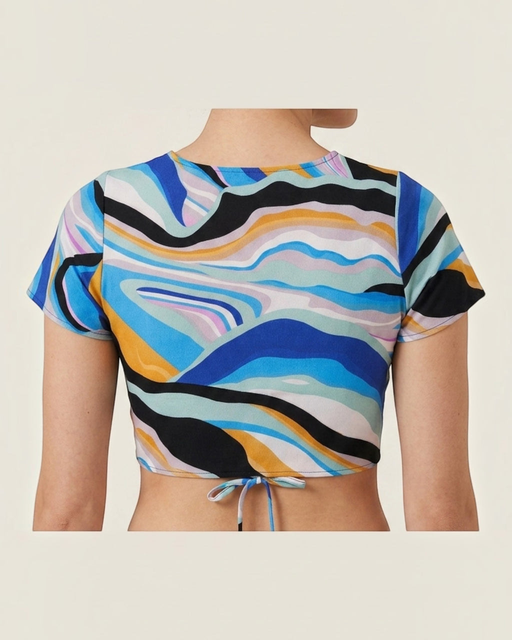 T-Shirt ONLY ONLNOVA LUX Ruching Top AOP