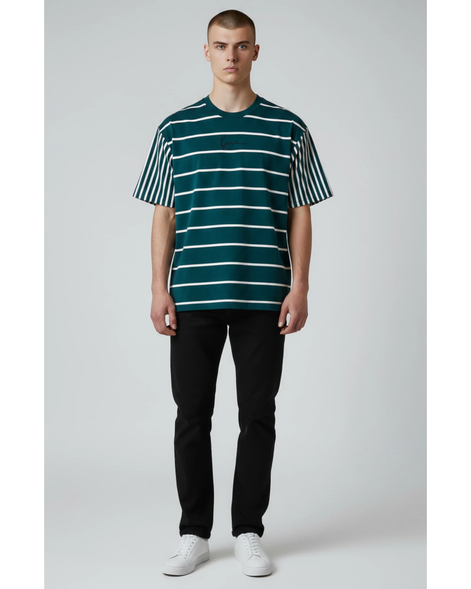 T-Shirt Karl Kani Small Signature Block Stripe Tee