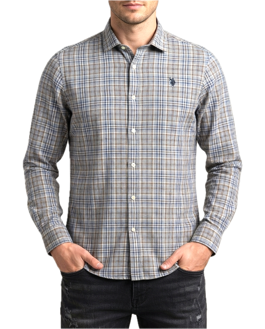Camicia U.S. POLO ASSN. Grigio 6408653309