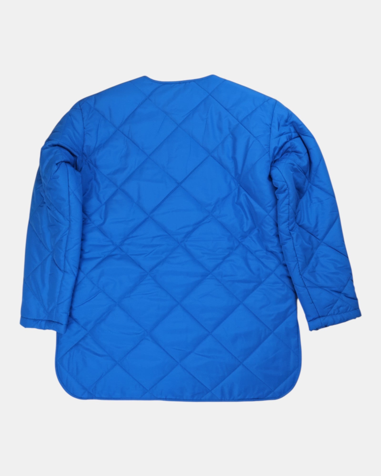 ULTIMATAGLIA.COM Giubbotto trapuntato blu elettrico con trapuntatura a rombi, collo rotondo e tasche frontali.