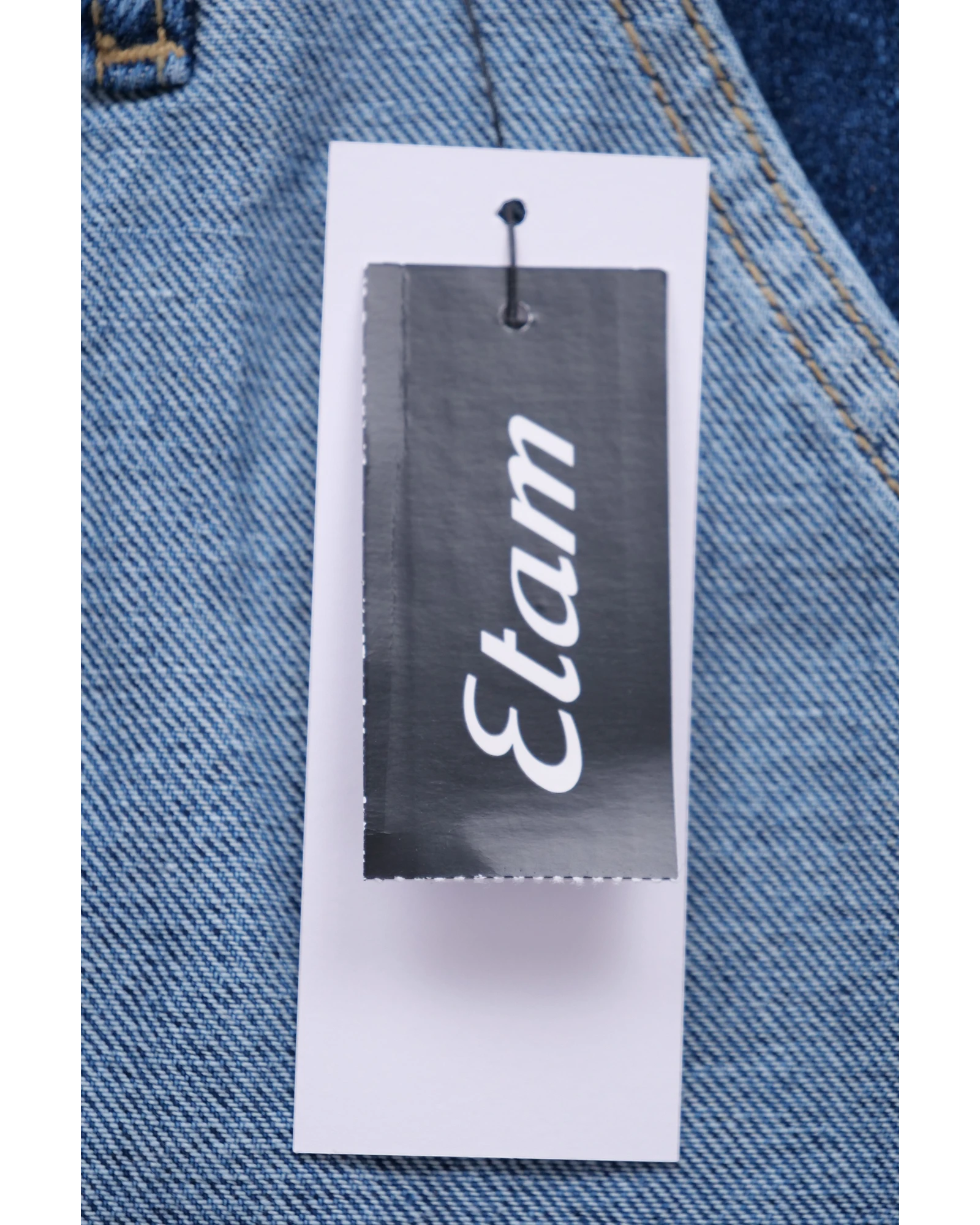 ULTIMATAGLIA.COM jeans Etam DIGNE in denim elasticizzato blu con vita alta e gamba affusolata.