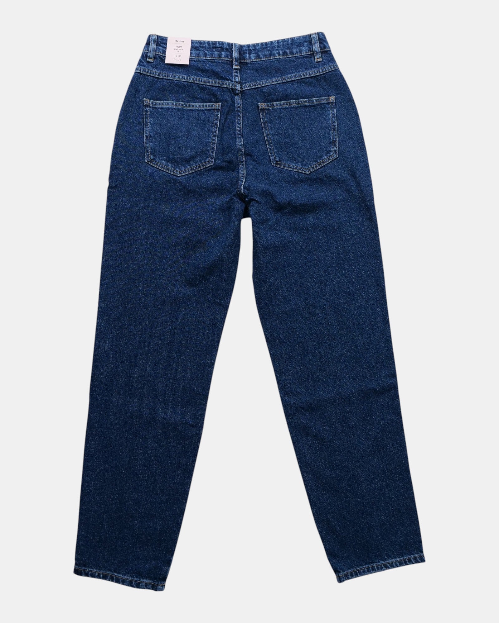 Jeans Etam DIGNE blu in denim elasticizzato a vita alta con gamba affusolata e lavaggio medio. ULTIMATAGLIA.COM