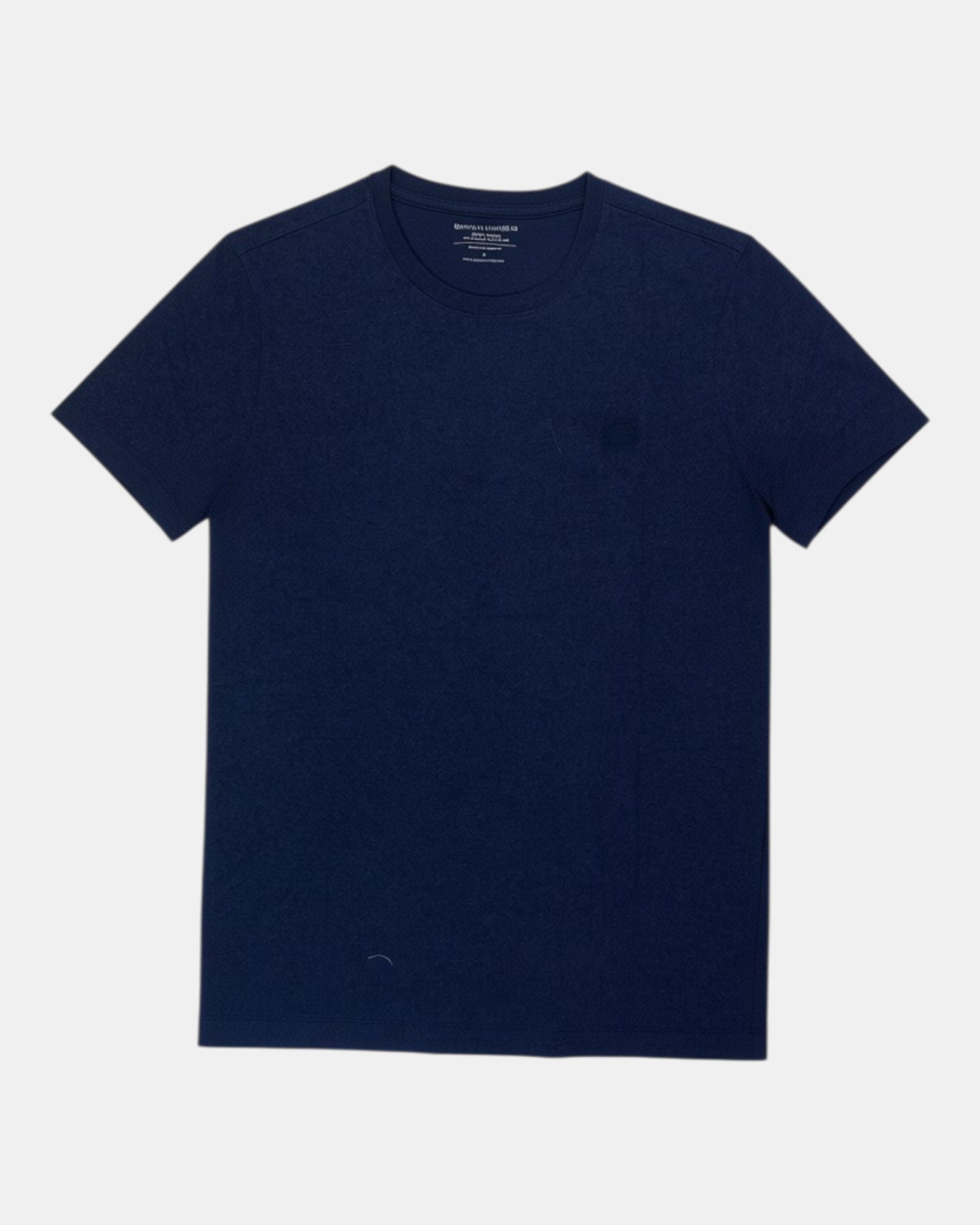 T-Shirt Banana Republic blu navy in 100% cotone, girocollo, maniche corte, vestibilità slim. Capo essenziale per look casual e smart-casual.