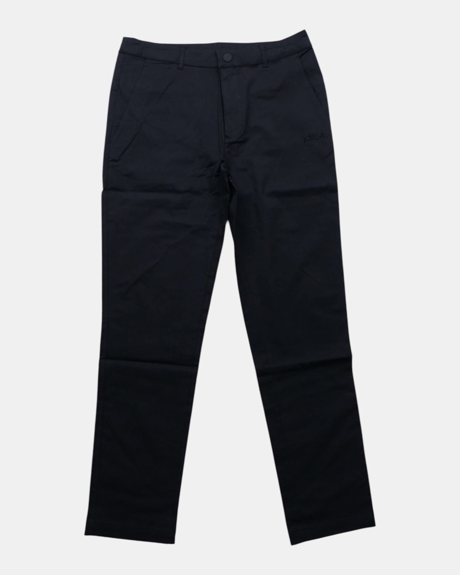 Pantaloni neri Fila TAIZHOU in tessuto tecnico leggero con logo ricamato e taglio dritto.