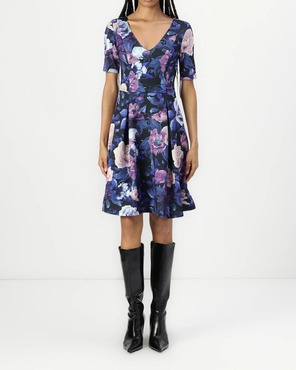 Vestito Anna Field V Neck Flared Mini Dress