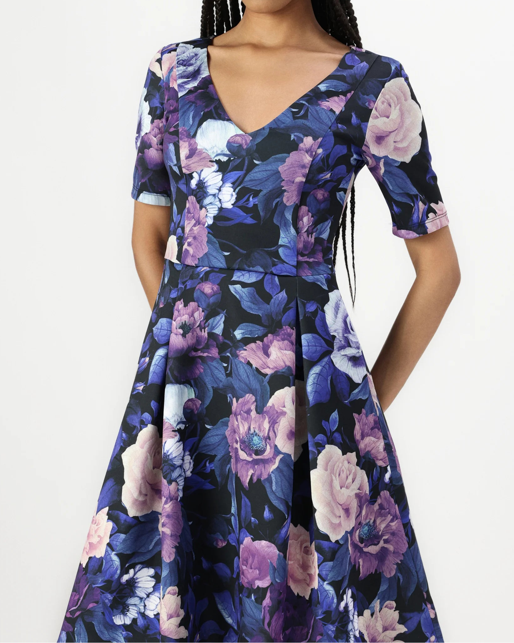 Vestito Anna Field V Neck Flared Mini Dress